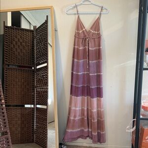 Gypsy 05 Mauve and Purple Striped Maxi Dress